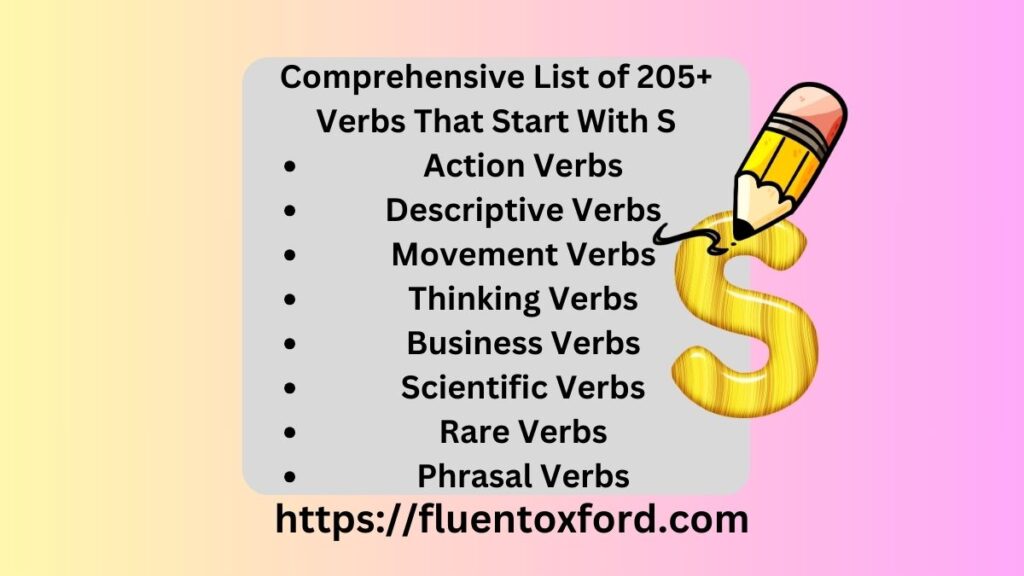 205+ Commonly Used Verbs That Start With S